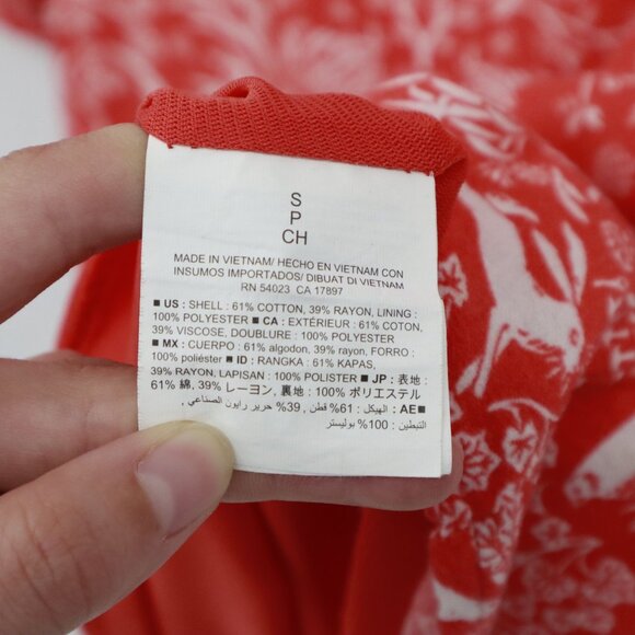 Old Navy Shift Dress Womens S Red Bloomcore Boho Preppy Classic Modern Feminine - Picture 5 of 16